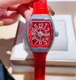Franck Muller Vanguard Yachting V32 Red Face Red Band 32*42mm Women Watch